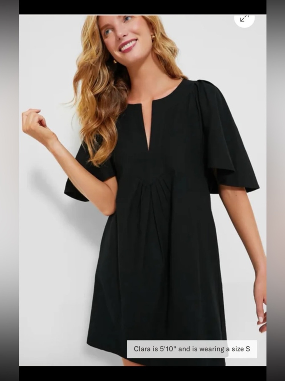 Tuckernuck POMANDER PLACE Black Finley Flutter Sleeve Dress size XXXL - Picture 2 of 12